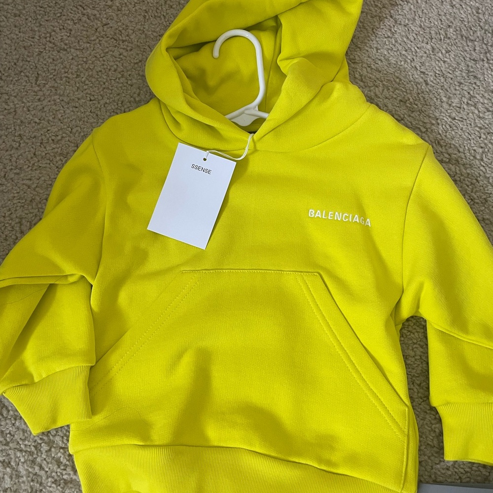 Balenciaga Kids Yellow Hoodie